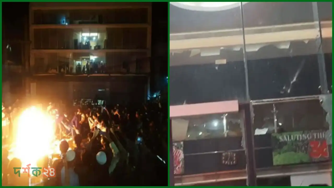 সংবাদপত্র অফিসে হামলা